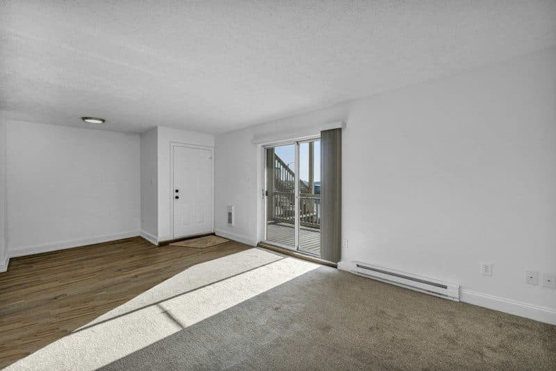 An empty, sunlit apartment